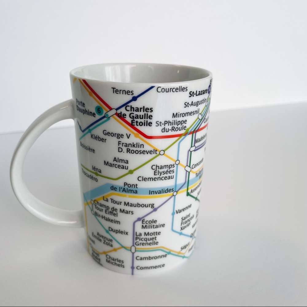 Collectible Paris Metro Map Mug